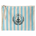 Kulturbeutel aus recycelter Baumwolle mit Handschlaufe farbe pastellblau zweite Ansicht