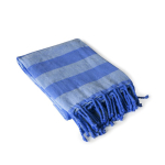 Gestreifter Pareo aus recycelter Baumwolle 340 g/m² farbe blau