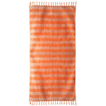 Gestreifter Pareo aus recycelter Baumwolle 340 g/m² farbe rot zweite Ansicht