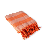 Gestreifter Pareo aus recycelter Baumwolle 340 g/m² farbe rot