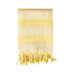 Gestreifter Pareo aus recycelter Baumwolle 340 g/m² farbe gelb erste Ansicht