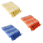 Gestreifter Pareo aus recycelter Baumwolle 340 g/m² farbe gelb fünfte Ansicht