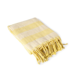 Gestreifter Pareo aus recycelter Baumwolle 340 g/m² farbe gelb