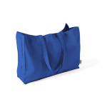 Oversize-Tasche aus recycelter Baumwolle mit Bodenfalte farbe blau zweite Ansicht