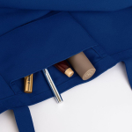 Oversize-Tasche aus recycelter Baumwolle mit Bodenfalte farbe blau sechste Ansicht