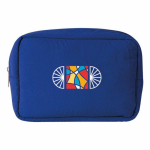 Kulturbeutel aus Nylon und Polyester mit Reißverschluss farbe blau zweite Ansicht