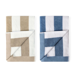 Strandhandtuch aus Baumwolle 420 g/m² 80x160 cm farbe beige vierte Ansicht