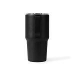 Thermobecher aus Edelstahl mit Griff auslaufsicher 600 ml farbe schwarz dritte Ansicht