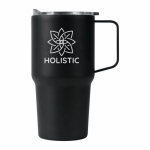 Thermobecher aus Edelstahl mit Griff auslaufsicher 600 ml farbe schwarz sechste Ansicht