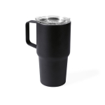 Thermobecher aus Edelstahl mit Griff auslaufsicher 600 ml farbe schwarz