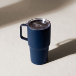 Thermobecher aus Edelstahl mit Griff auslaufsicher 600 ml farbe marineblau fünfte Ansicht