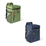 Kühlrucksack aus Kunstleder mit Fächern 19 L farbe grün Detailbild