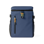 Kühlrucksack aus Kunstleder mit Fächern 19 L farbe marineblau