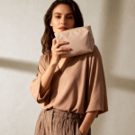 Kulturbeutel aus Nylon und Polyester 250 g/m² farbe beige dritte Ansicht