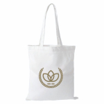 Polyester-Tasche mit langen Henkeln 300 g/m² farbe weiß dritte Ansicht