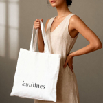 Polyester-Tasche mit langen Henkeln 300 g/m² farbe weiß sechste Ansicht