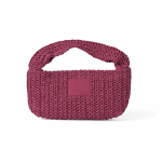Kleine Papiertasche mit kurzen Henkeln und Etikett farbe bordeaux