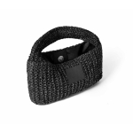 Kleine Papiertasche mit kurzen Henkeln und Etikett farbe schwarz erste Ansicht