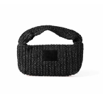 Kleine Papiertasche mit kurzen Henkeln und Etikett farbe schwarz