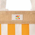 Tasche aus recycelter Baumwolle und Jute 220 g/m² farbe orange vierte Ansicht