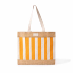 Tasche aus recycelter Baumwolle und Jute 220 g/m² farbe orange