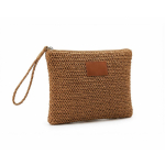 Kulturtasche aus Papier mit Etikett zur Bedruckung farbe braun zweite Ansicht