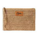 Kulturtasche aus Papier mit Etikett zur Bedruckung farbe braun dritte Ansicht