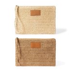 Kulturtasche aus Papier mit Etikett zur Bedruckung farbe braun vierte Ansicht