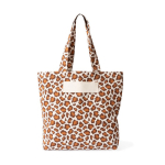Tasche aus recycelter Baumwolle mit Animal-Print 200 g/m² farbe braun