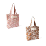 Tasche aus recycelter Baumwolle mit Animal-Print 200 g/m² farbe rosa dritte Ansicht