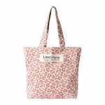 Tasche aus recycelter Baumwolle mit Animal-Print 200 g/m² farbe rosa vierte Ansicht