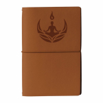 A5-Notizbuch aus Karton mit Hülle und Gummiband farbe braun sechste Ansicht