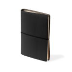 A5-Notizbuch aus Karton mit Hülle und Gummiband farbe schwarz zweite Ansicht