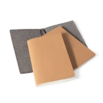 A5-Notizbuch aus Karton mit Hülle und Gummiband farbe schwarz vierte Ansicht