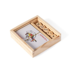 Karten- und Würfelset in Holz-Schiebebox farbe heller holzton zweite Ansicht