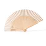 Fächer aus Holz und Polyester 23 cm farbe heller holzton zweite Ansicht