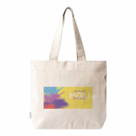 Tasche aus recycelter Baumwolle mit Reißverschluss 280 g/m² farbe natürliche farbe sechste Ansicht