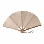 Faltfächer aus Bambus und Polyester 23 cm farbe natürliche farbe dritte Ansicht