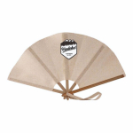 Faltfächer aus Bambus und Polyester 23 cm farbe natürliche farbe vierte Ansicht