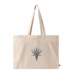 Fairtrade-Baumwolltasche mit Bodenfalte und langen Henkeln 220g/m² farbe natürliche farbe dritte Ansicht