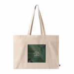 Fairtrade-Baumwolltasche mit Bodenfalte und langen Henkeln 220g/m² farbe natürliche farbe fünfte Ansicht