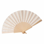 Fächer aus Holz und Polyester mit Band 26 cm farbe natürliche farbe fünfte Ansicht