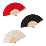 Fächer aus Holz und Polyester mit Band 26 cm farbe natürliche farbe Detailbild