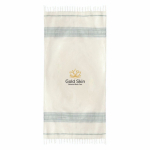 Strandtuch aus recycelter Baumwolle mit Fransen 380 g/m² farbe natürliche farbe zweite Ansicht