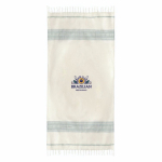 Strandtuch aus recycelter Baumwolle mit Fransen 380 g/m² farbe natürliche farbe dritte Ansicht