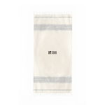 Strandtuch aus recycelter Baumwolle mit Fransen 380 g/m² farbe natürliche farbe Ansicht mit Druckbereich