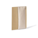 Etui aus recycelter Baumwolle mit Gummiband für Notizbuch farbe natürliche farbe dritte Ansicht