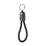 Schlüsselanhänger-Ladekabel mit USB-C und Typ-C-Eingang farbe schwarz zweite Ansicht