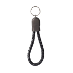 Schlüsselanhänger-Ladekabel mit USB-C und Typ-C-Eingang farbe schwarz dritte Ansicht