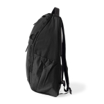Polyester-Rucksack mit mehreren Fächern und Laptopfach farbe schwarz dritte Ansicht